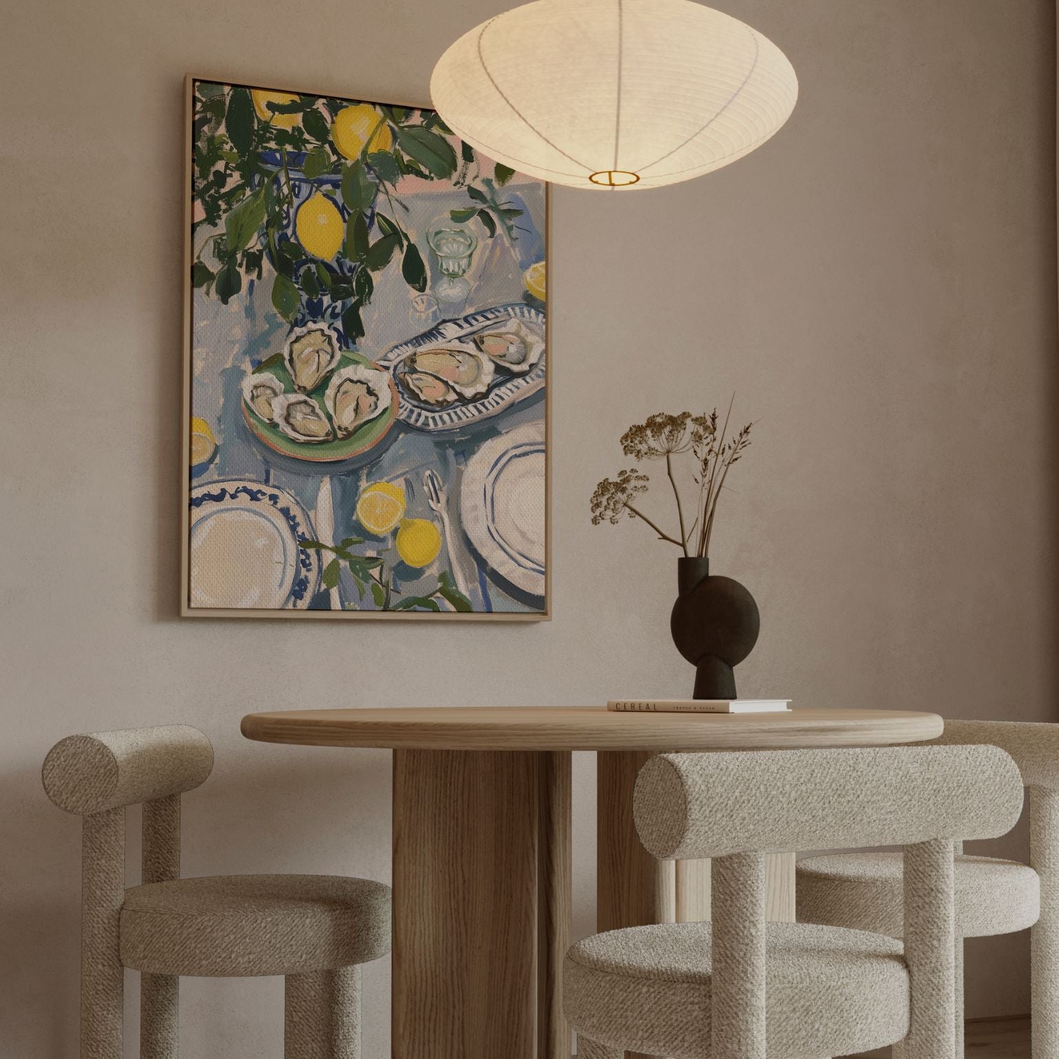 Ingelijst canvas – Zomertafel
