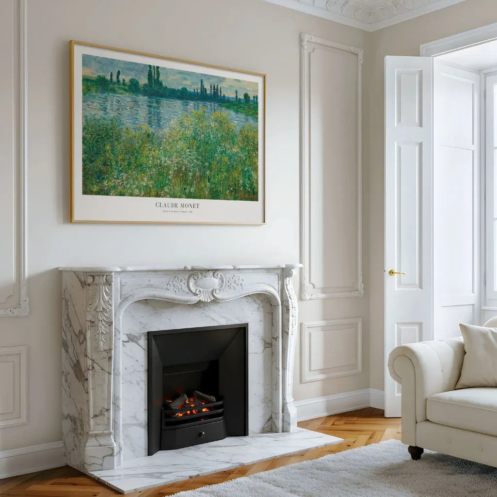 Claude Monet – Oevers van de Seine bij Vétheuil Poster
