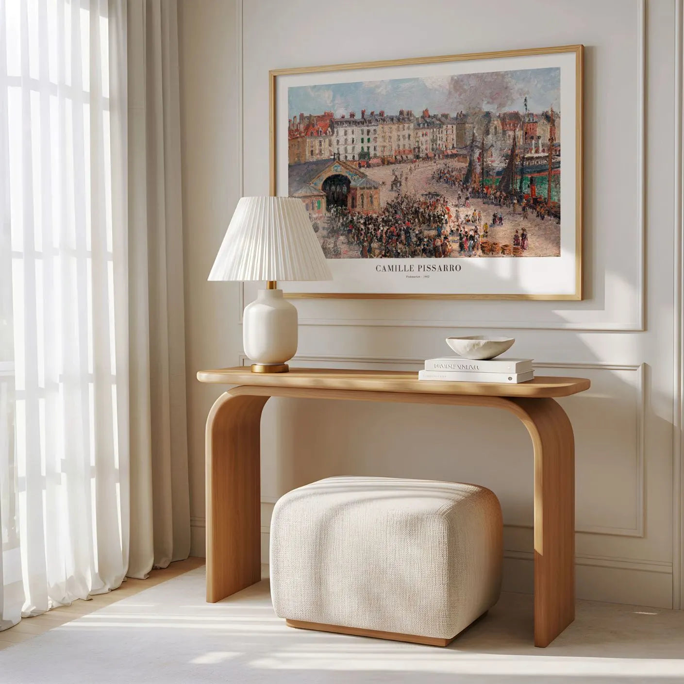 Camille Pissarro – Vismarkt Poster