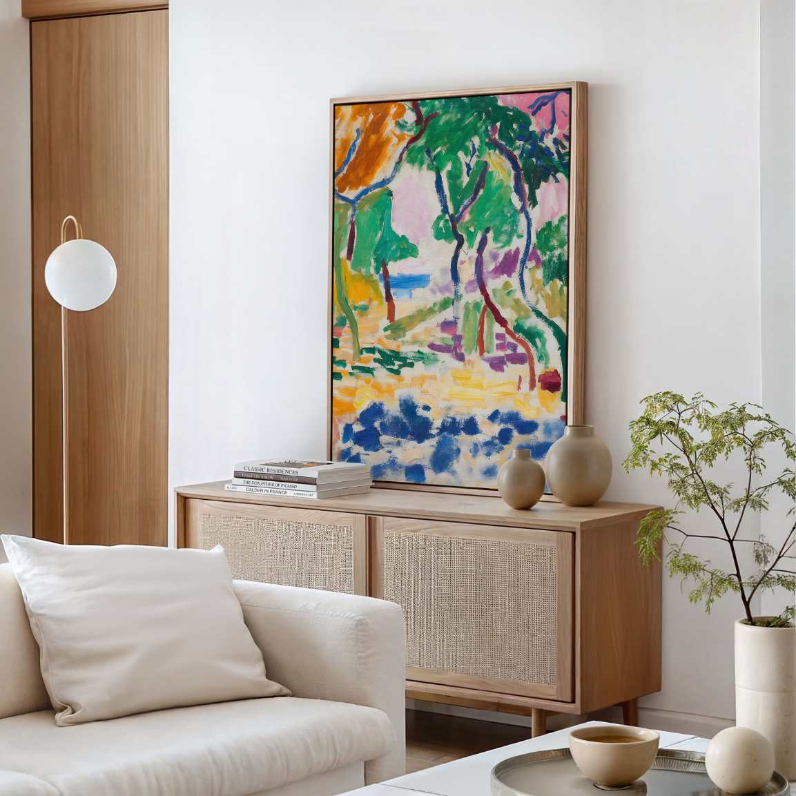 Ingelijst canvas – Landschap bij Collioure