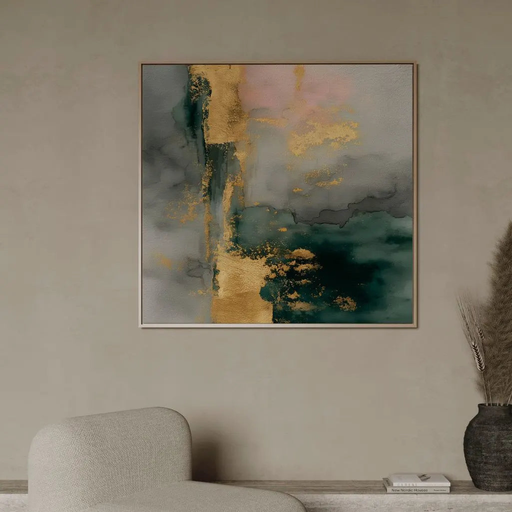 Ingelijst canvas – Gouden diepte
