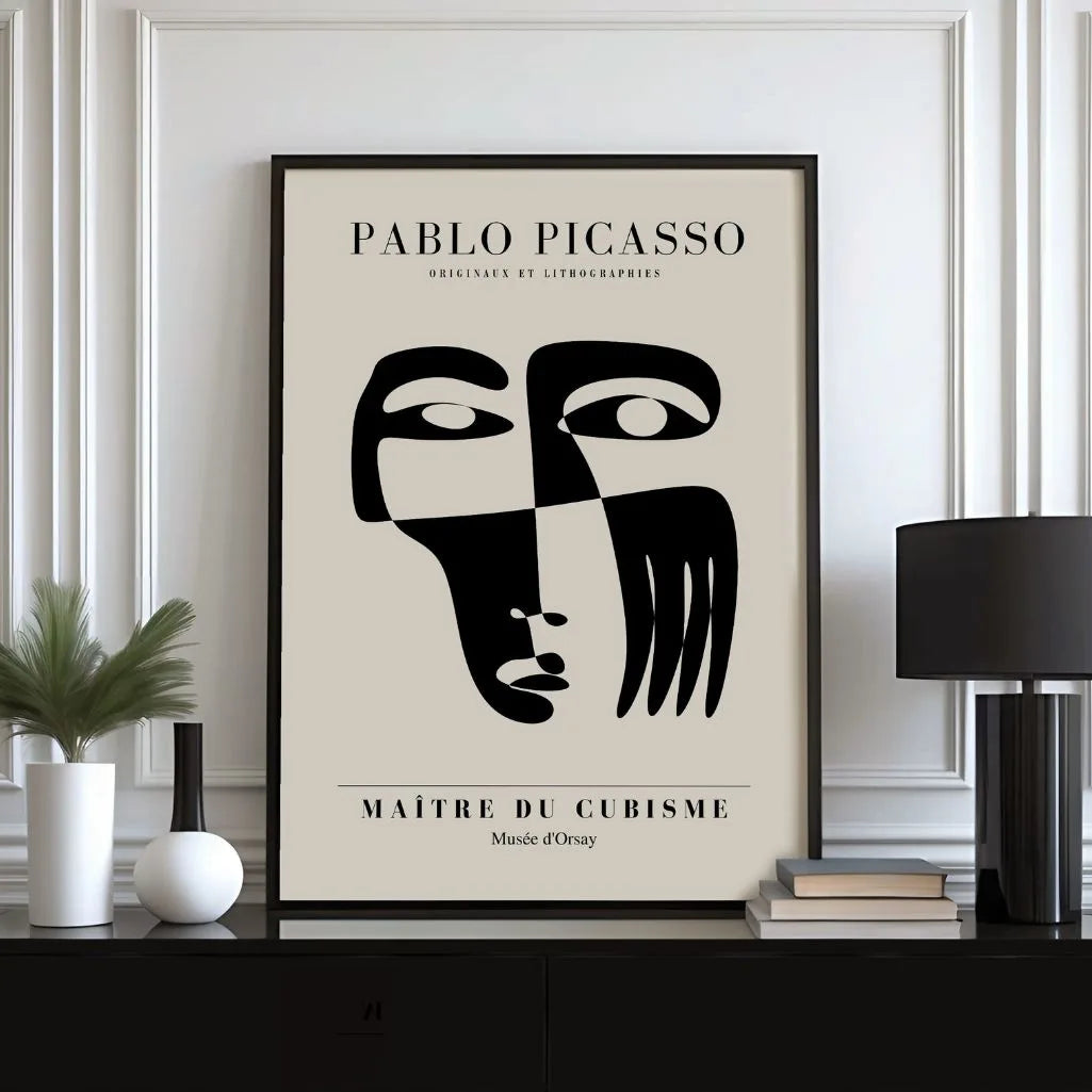 Picasso-Inspired Dual Face Poster