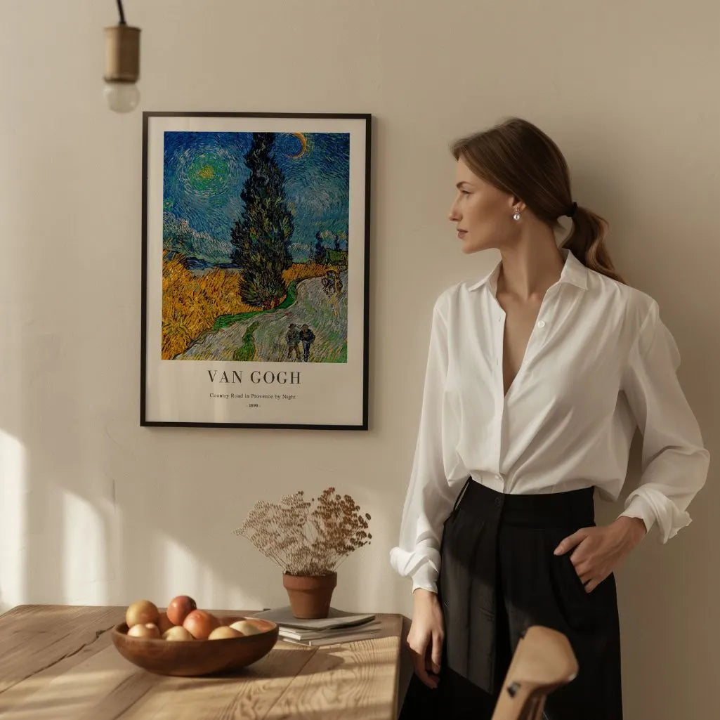 Vincent van Gogh Poster – Landweg in de Provence bij nacht
