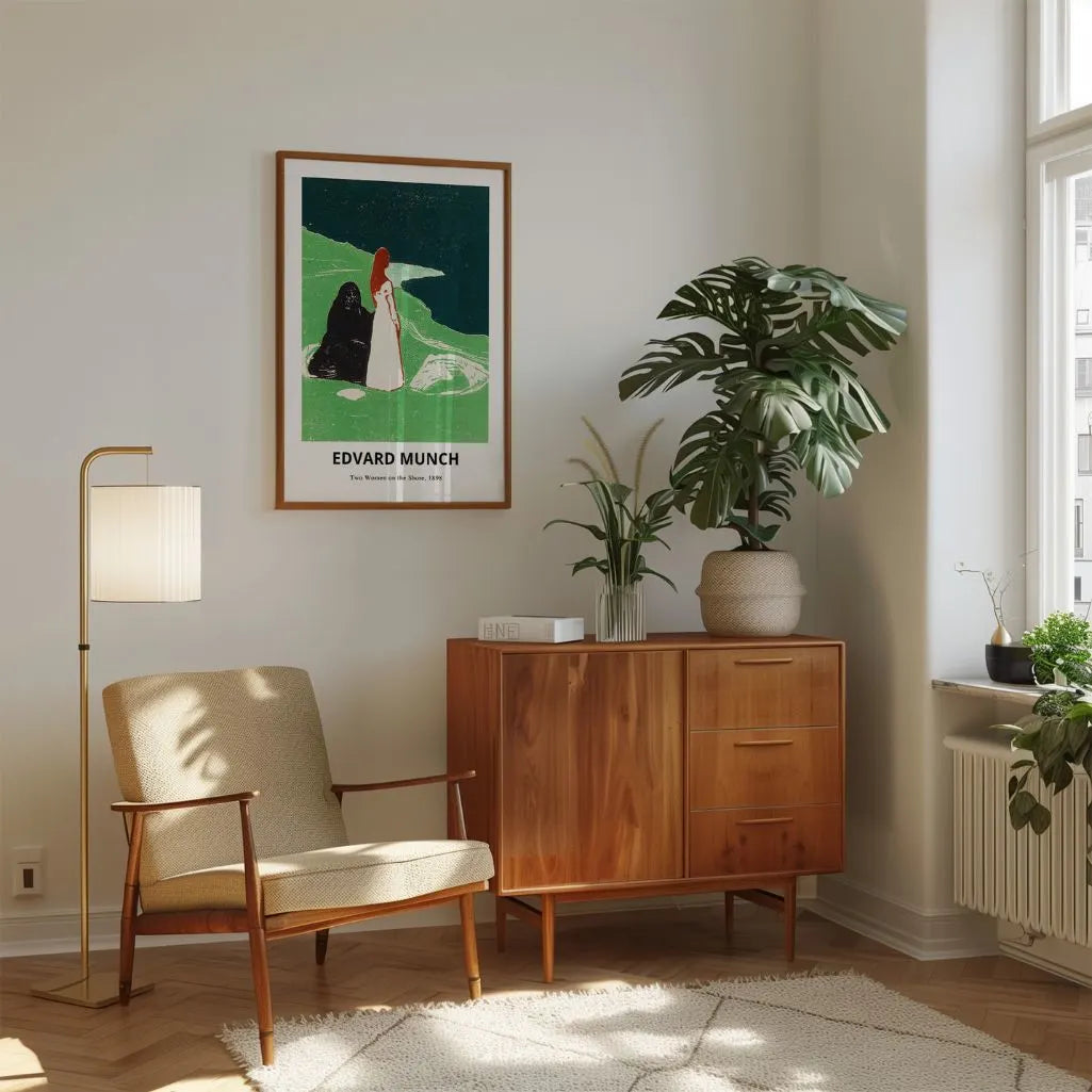 Edvard Munch Two Women on the Shore Poster