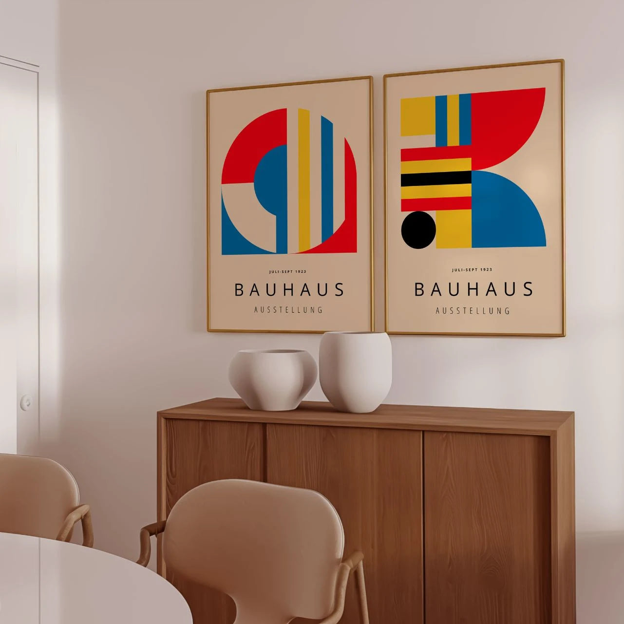 Bauhaus Primaire kleuren – Set van 2 posters