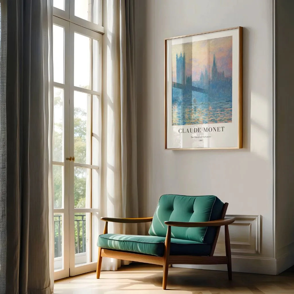 Claude Monet – Het Parlement in Londen Poster