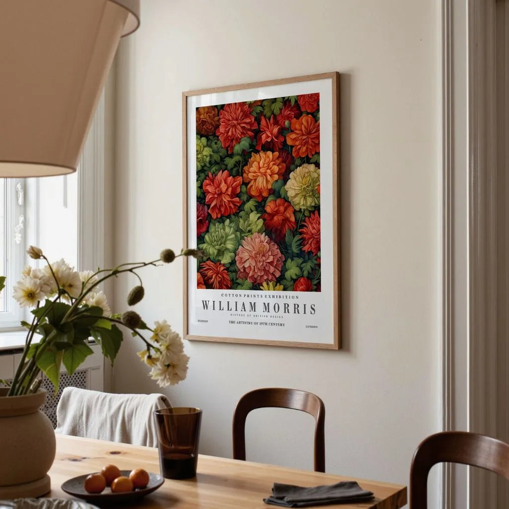 Poster – Arts & Crafts Bloemenpatroon