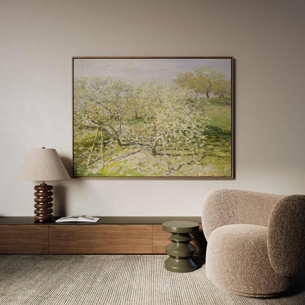 Ingelijst canvas - Lente Fruitbomen in bloei