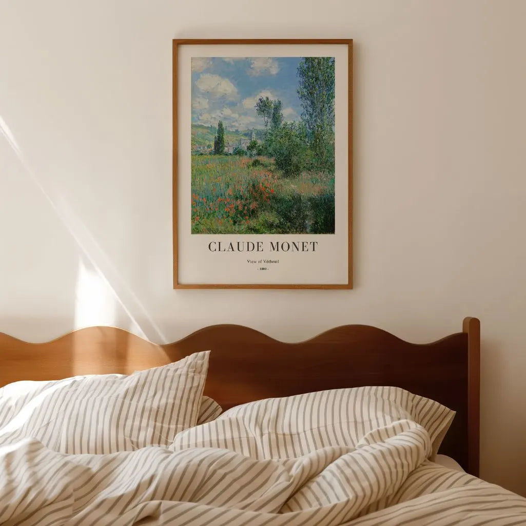 Claude Monet – Uitzicht op Vétheuil Poster