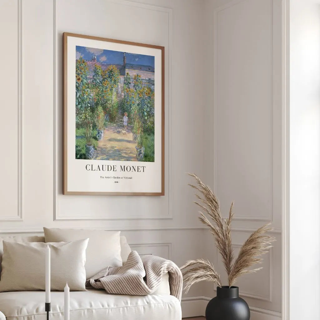 Claude Monet – De tuin van de kunstenaar in Vétheuil Poster