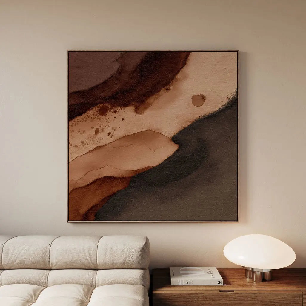 Ingelijst canvas – Koffielandschap