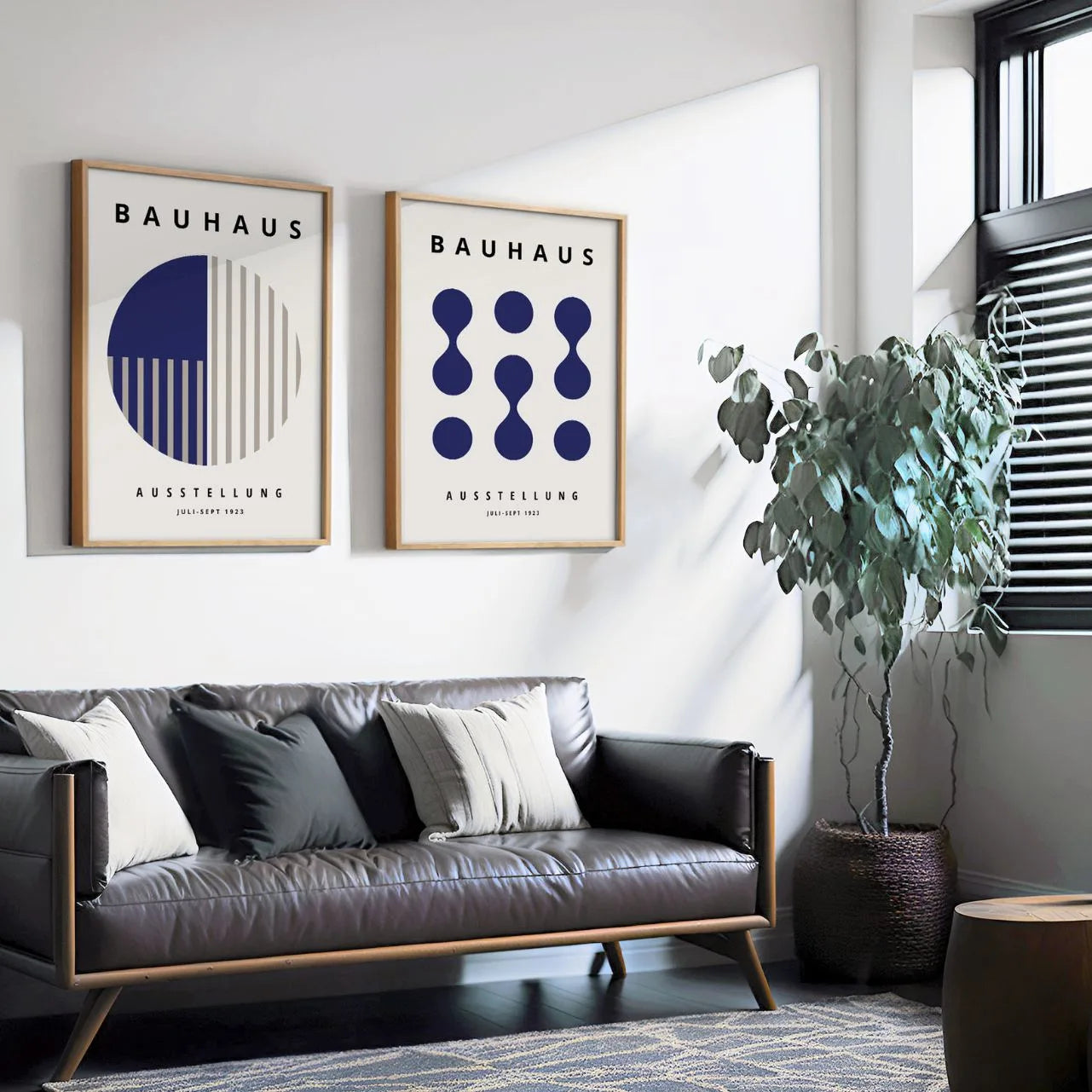 Bauhaus Marineblauw – Set van 2 posters