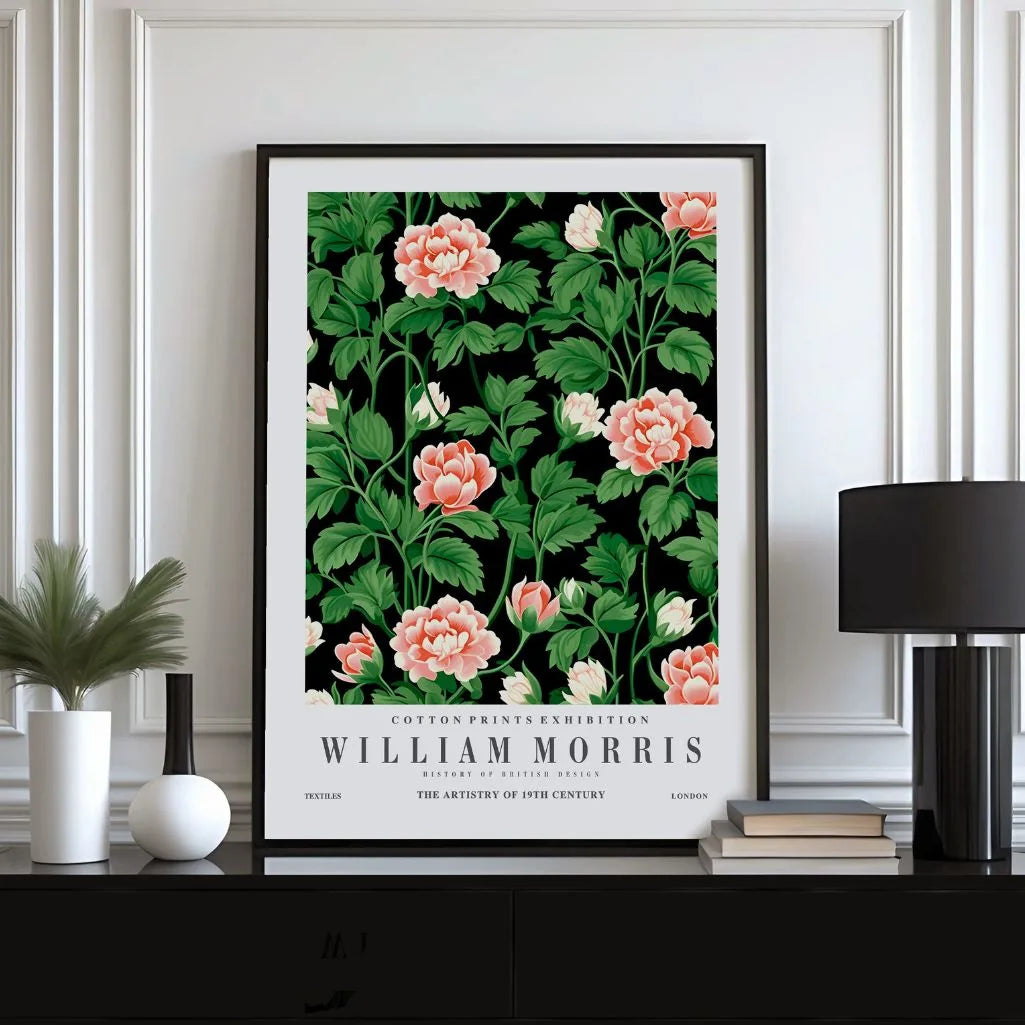 Poster – Roze Bloemenornament