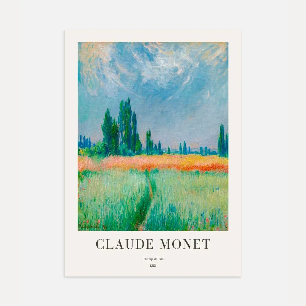 Claude Monet – Tarweveld Poster