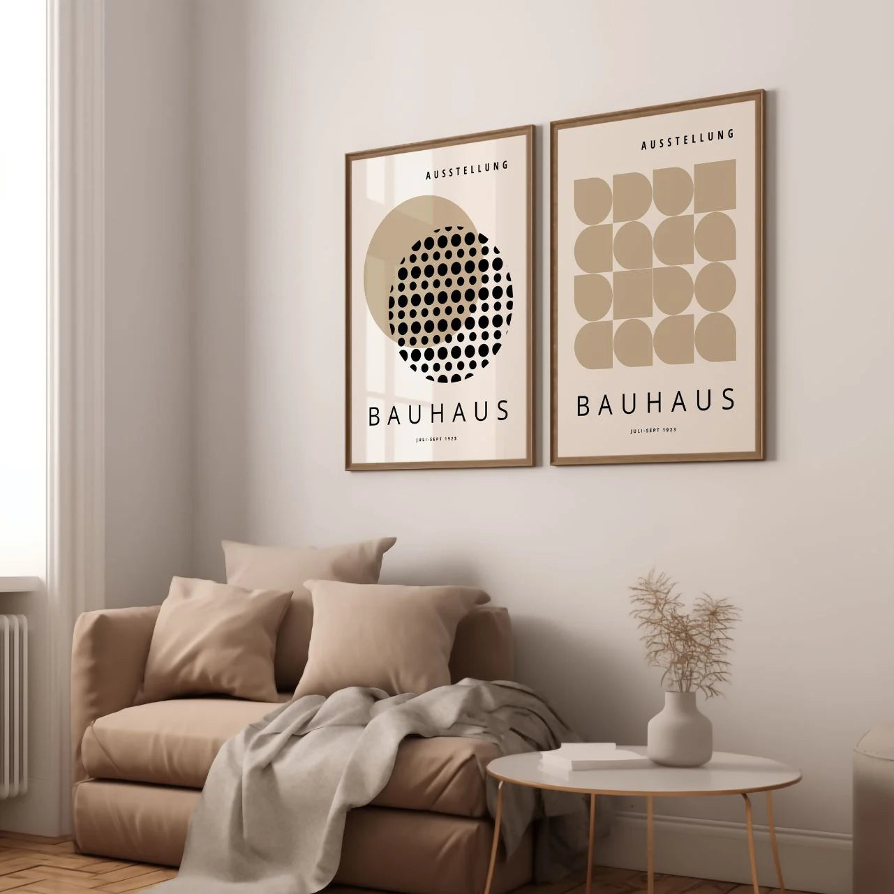 Bauhaus Lichtbeige – Set van 2 posters