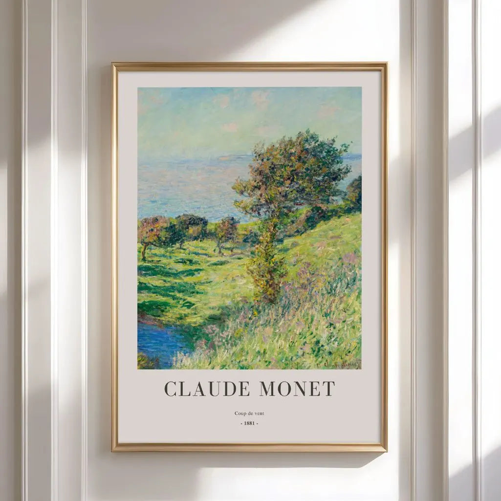 Claude Monet – Windvlaag (1881) Poster