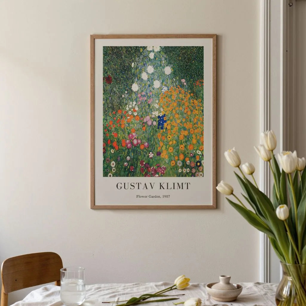 Gustav Klimt Poster – Bloementuin
