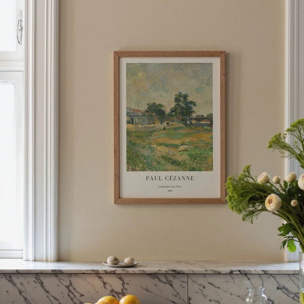 Paul Cézanne – Landschap bij Parijs Poster