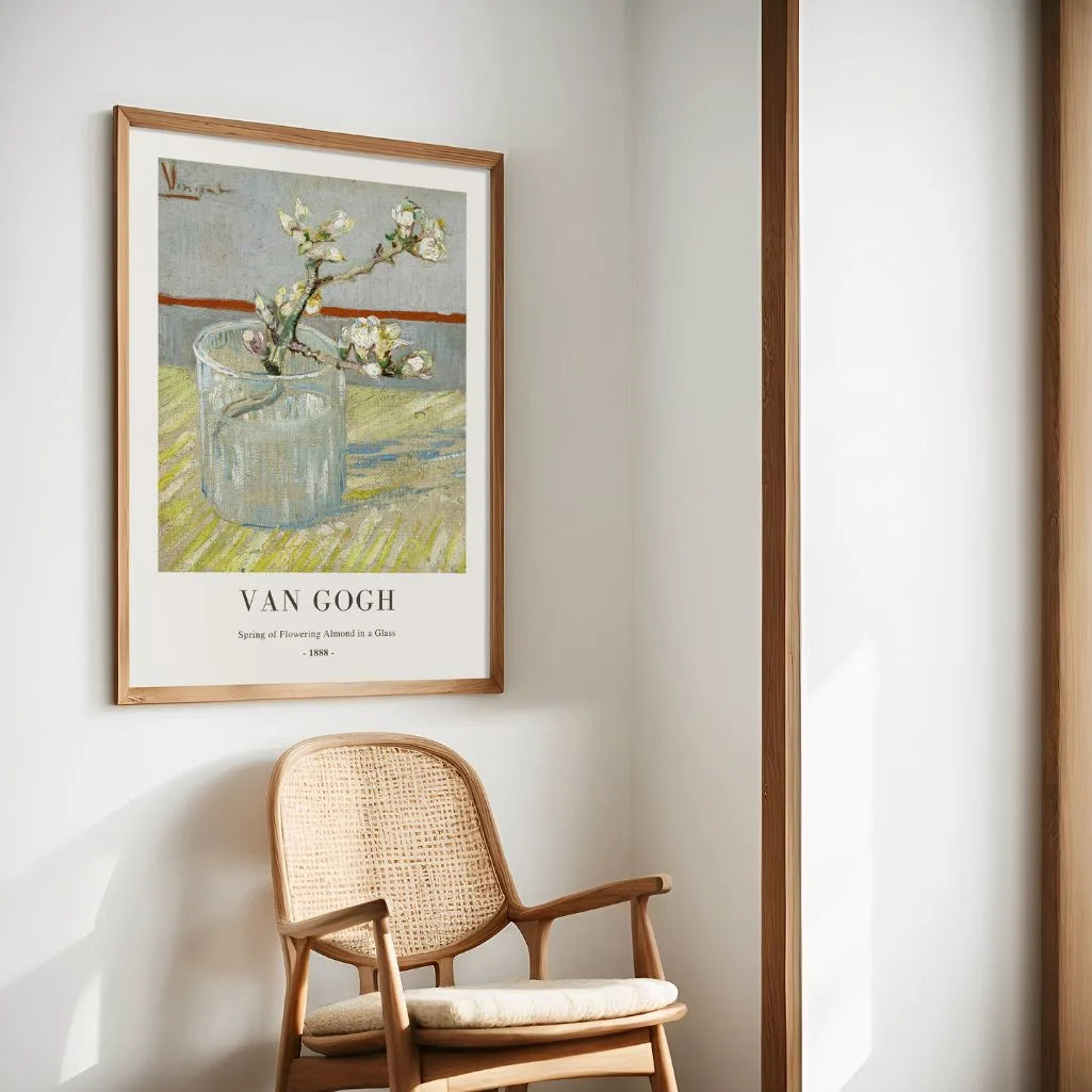 Vincent van Gogh Poster – Bloeiende amandeltak in glas