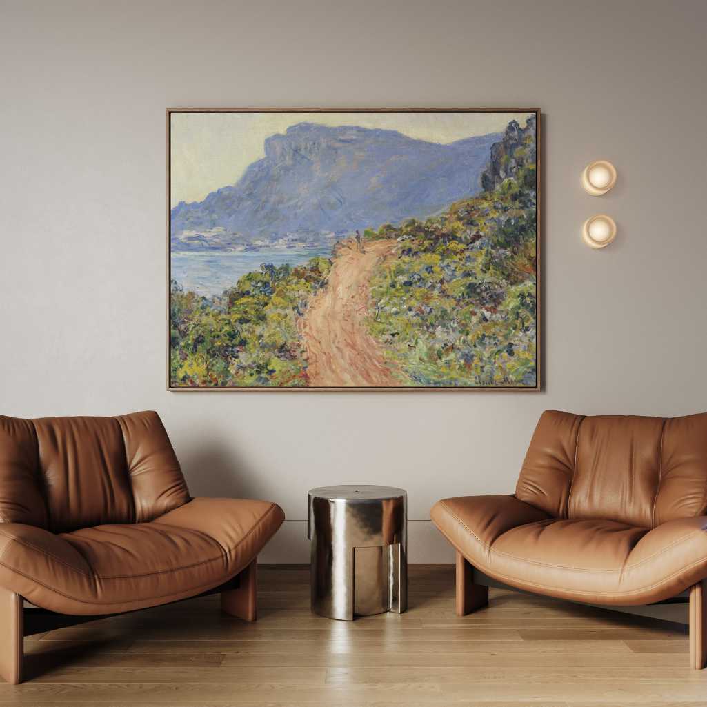 Ingelijst canvas - La Corniche bij Monaco