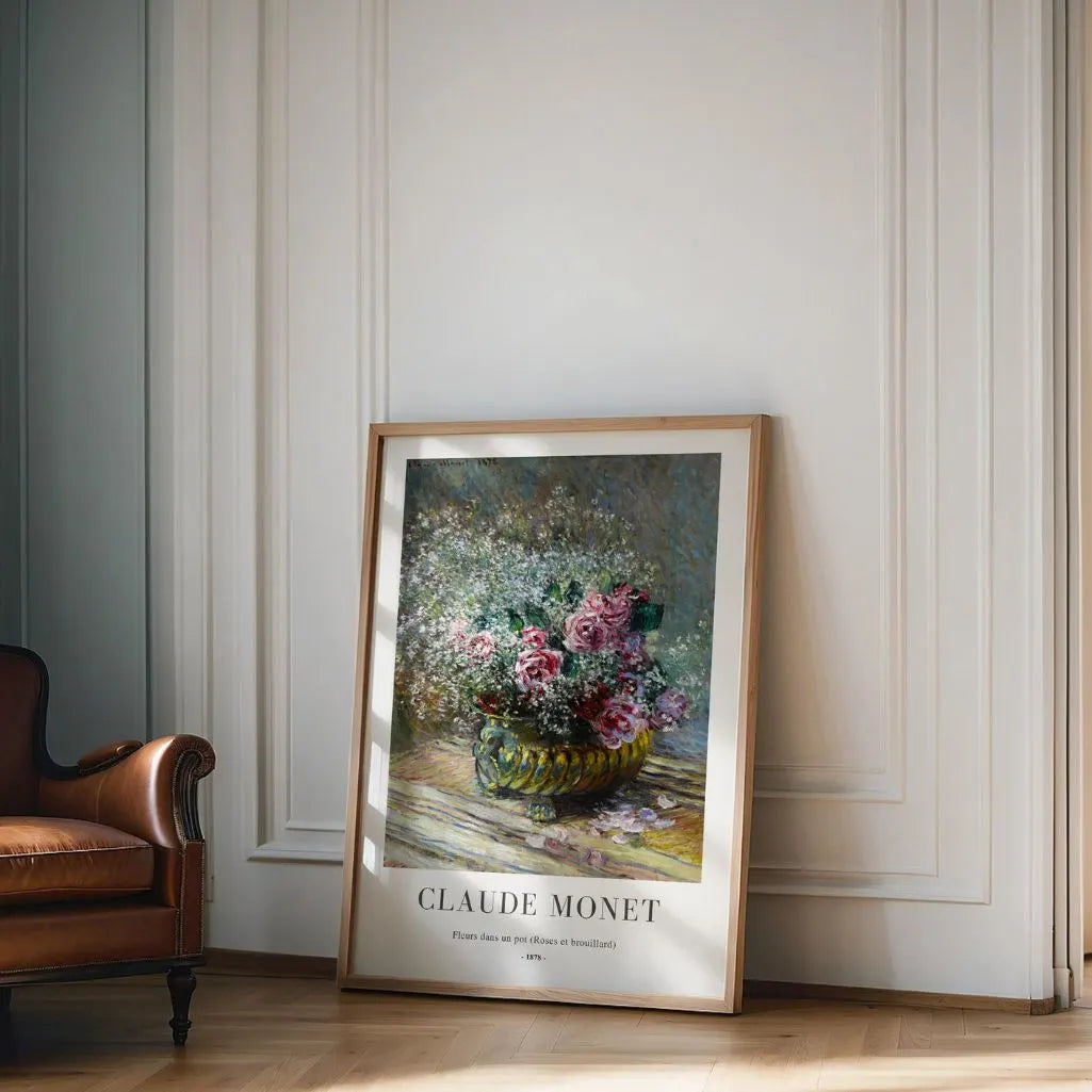Claude Monet – Rozen in een pot Poster
