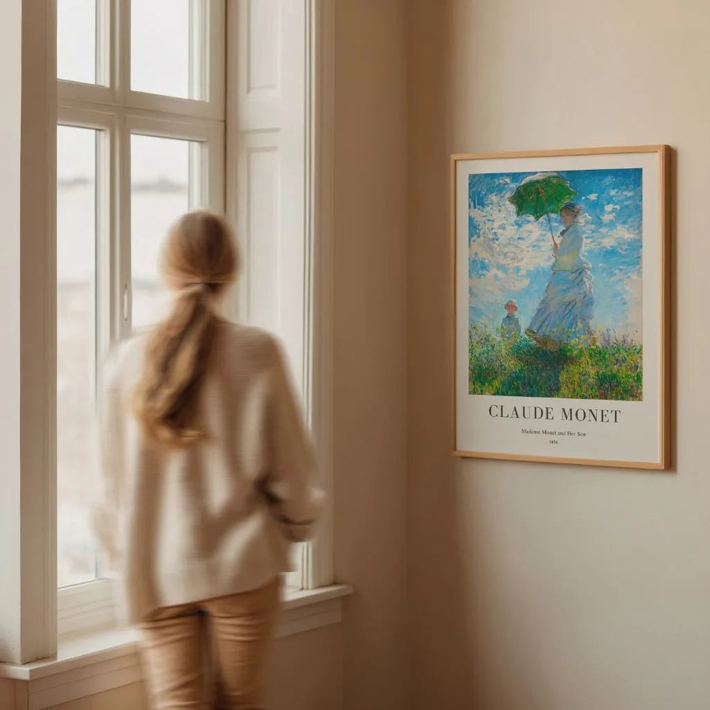 Claude Monet – Madame Monet met Parasol Poster