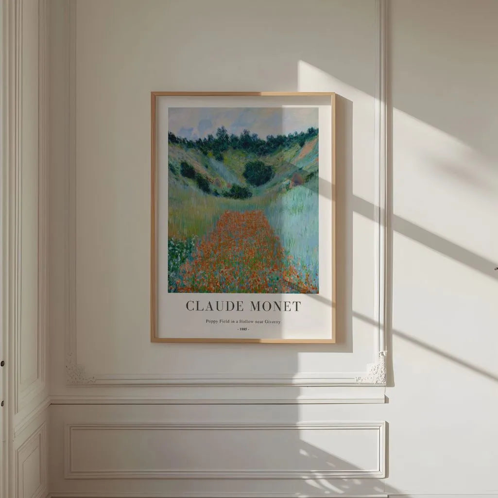 Claude Monet – Klaprozenveld bij Giverny Poster