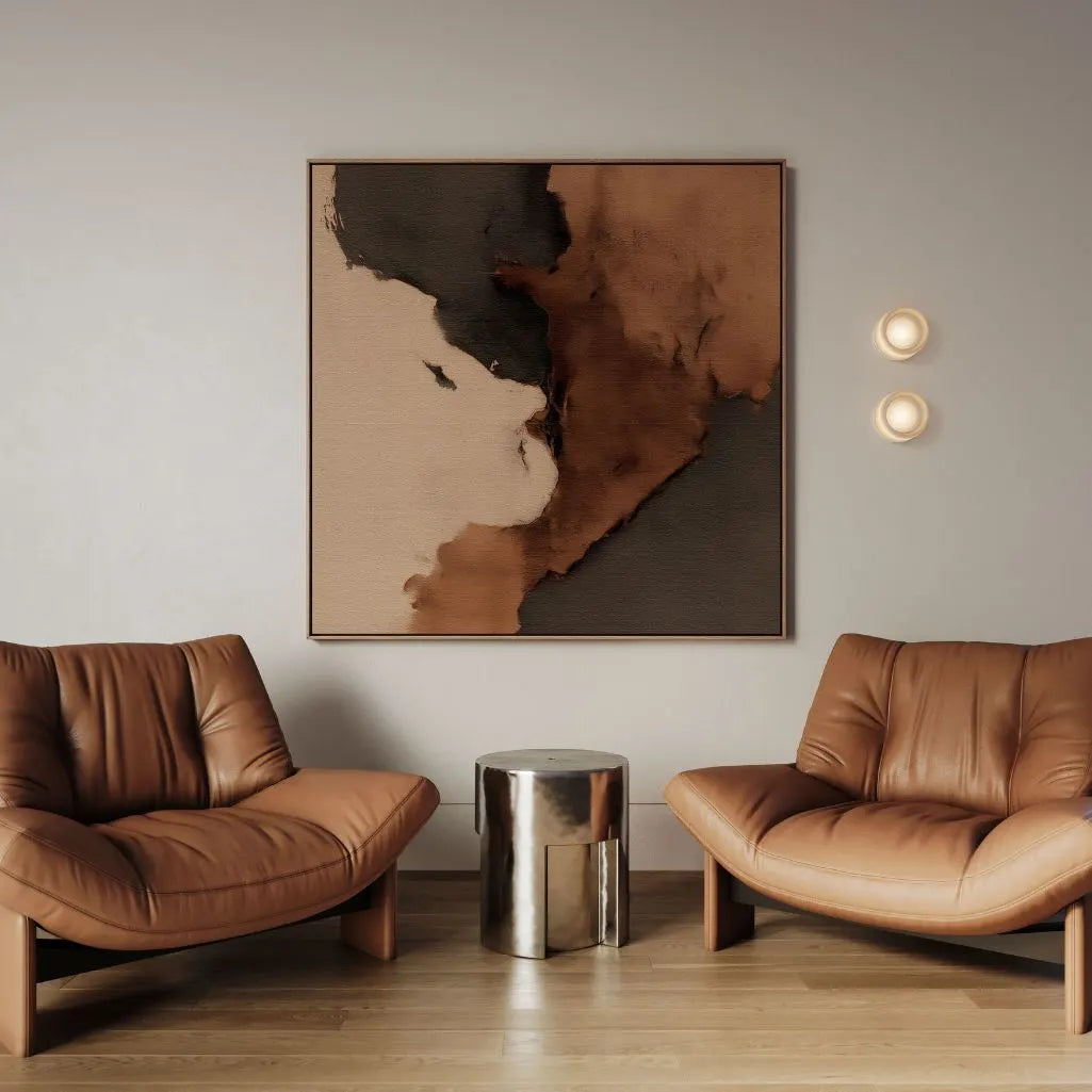 Ingelijst canvas – Donkere abstractie