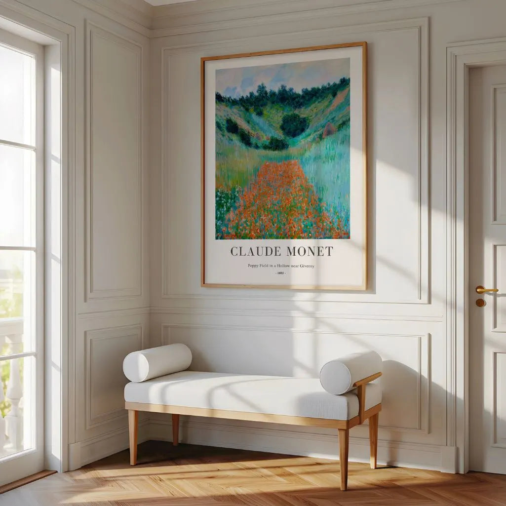 Claude Monet – Klaprozenveld bij Giverny Poster