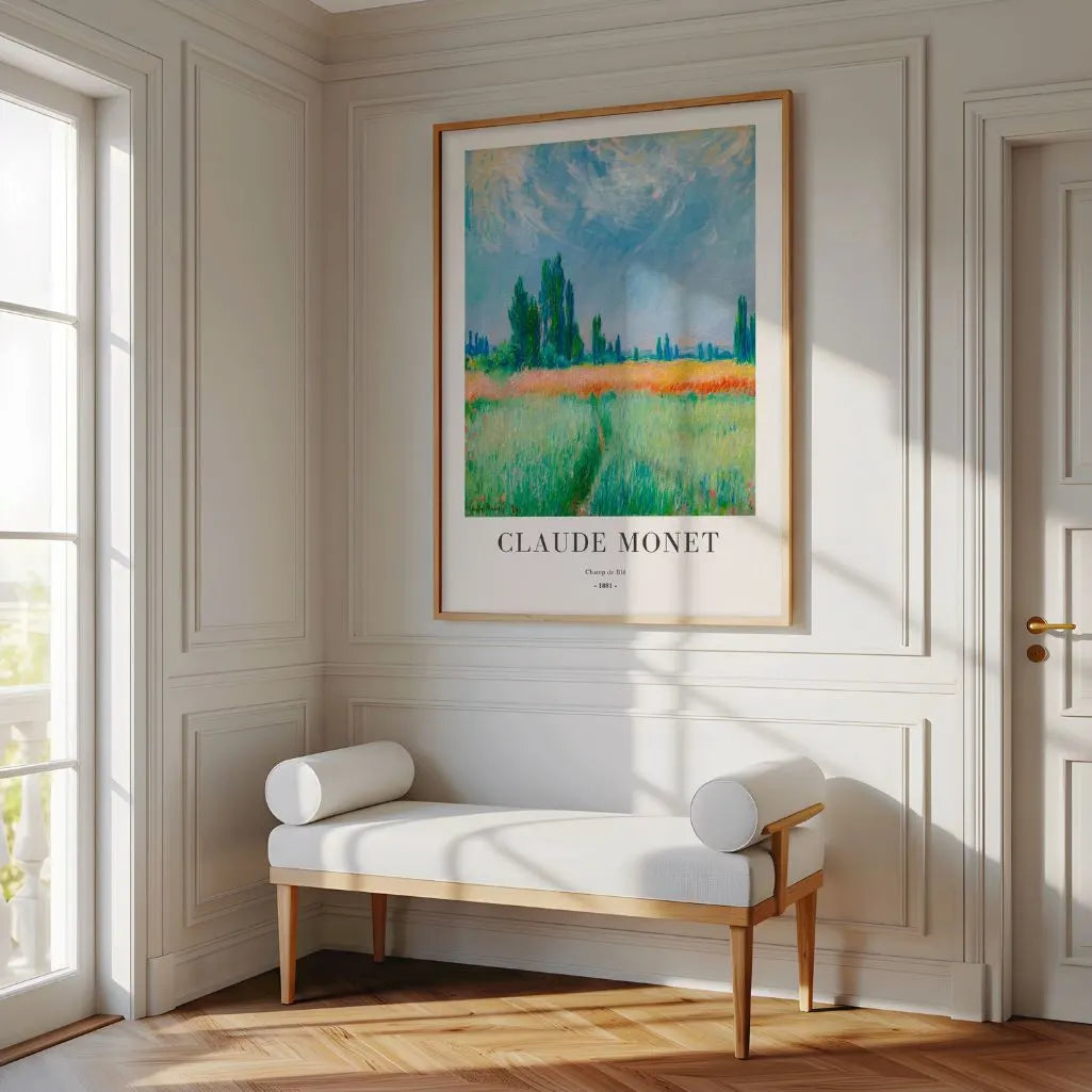 Claude Monet – Tarweveld Poster