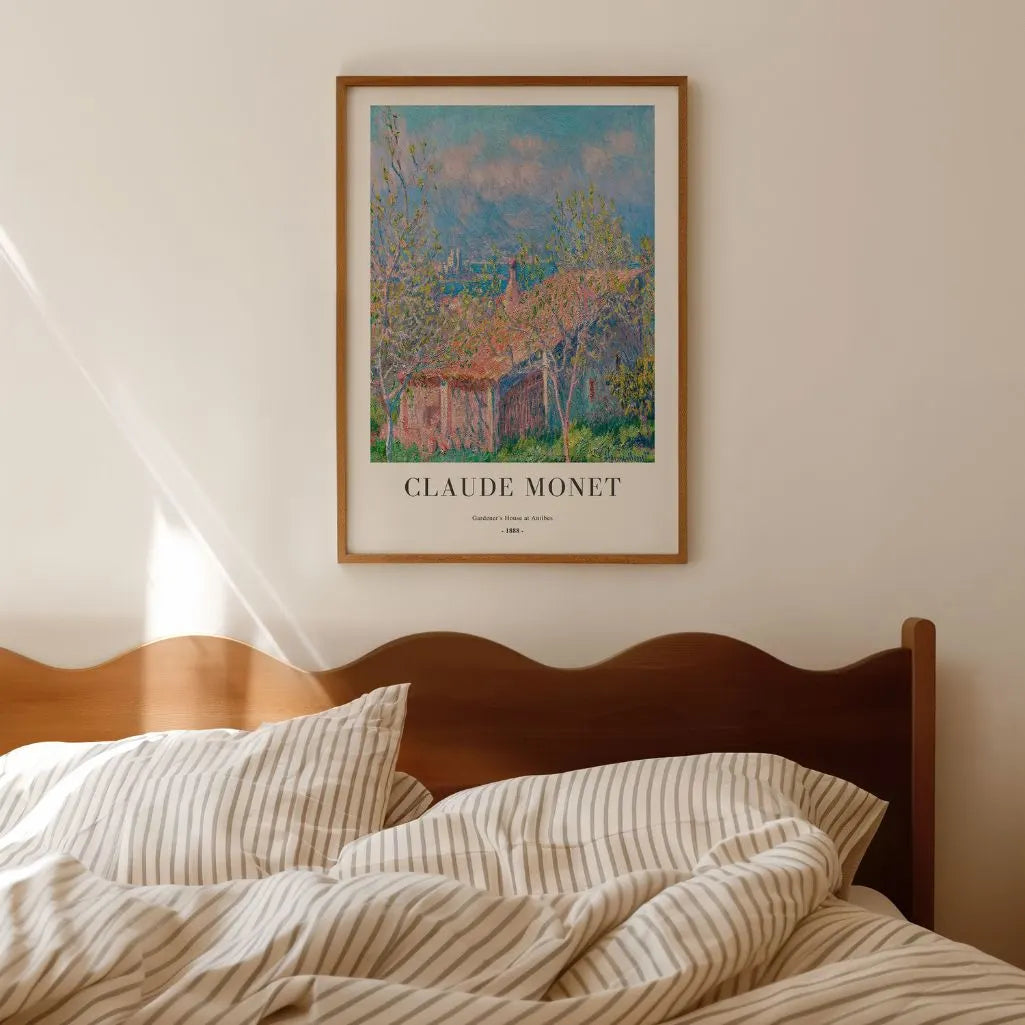 Claude Monet – Het Huis van de Tuinman in Antibes (1888) Poster