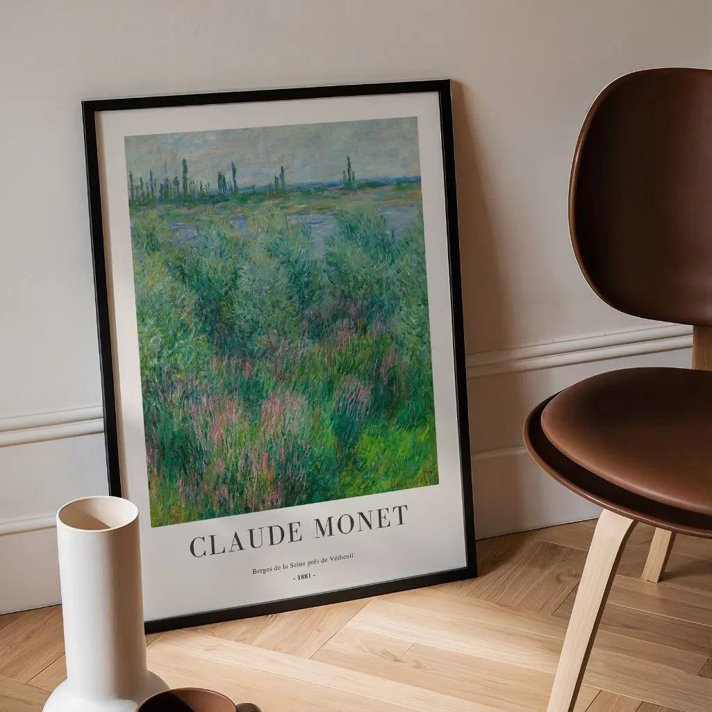 Claude Monet – Oevers van de Seine bij Vétheuil (1881) Poster