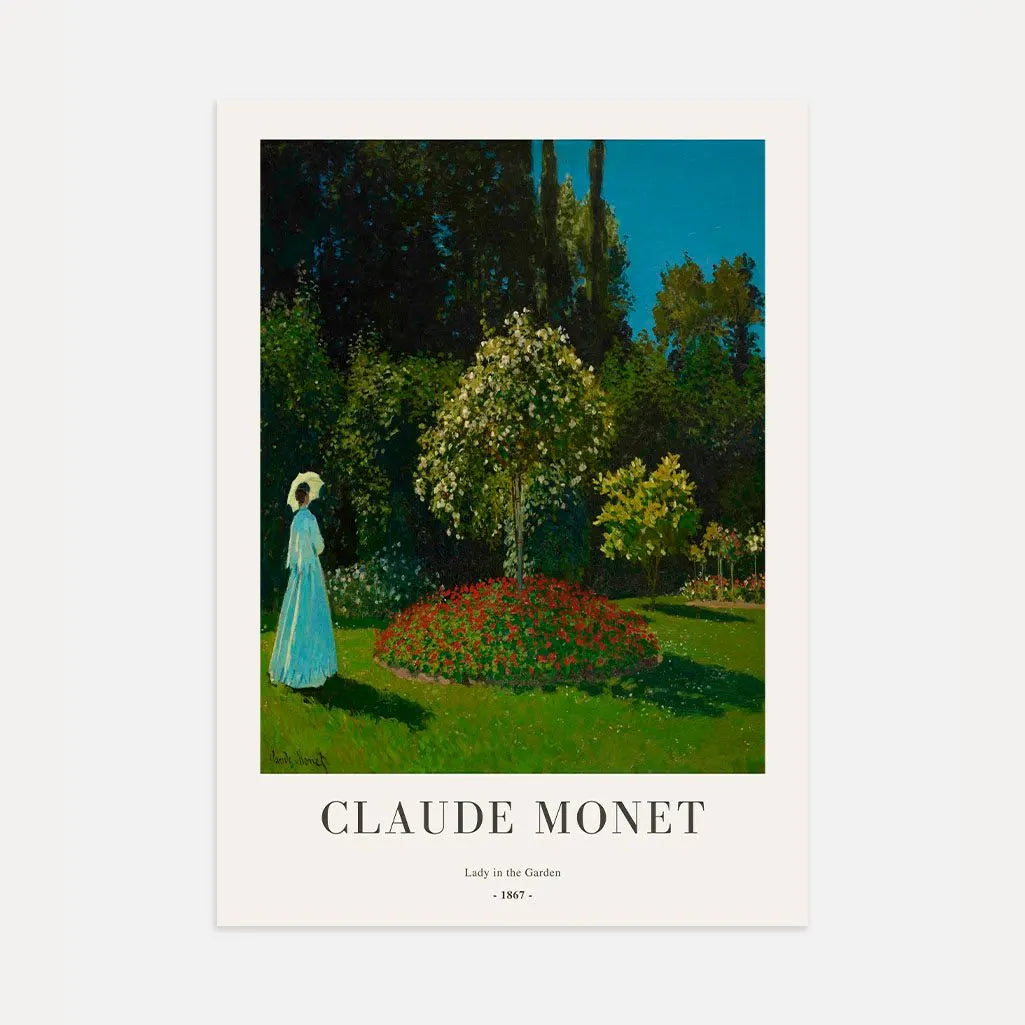 Claude Monet – Dame in de tuin Poster