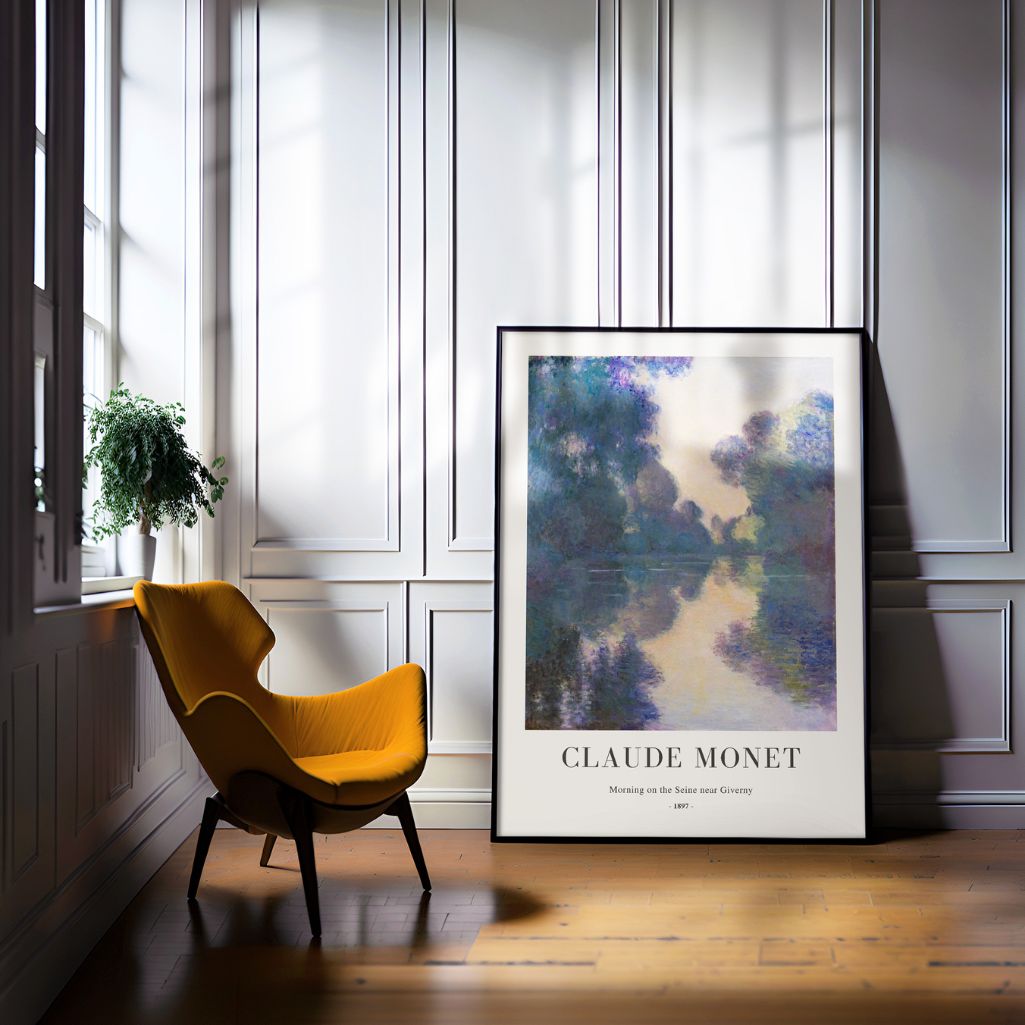 Claude Monet – Ochtend aan de Seine Poster