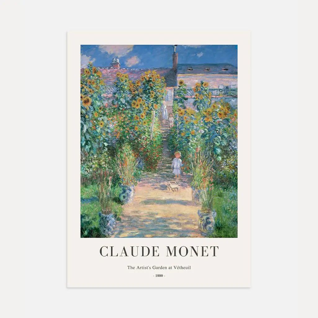 Claude Monet – De tuin van de kunstenaar in Vétheuil Poster
