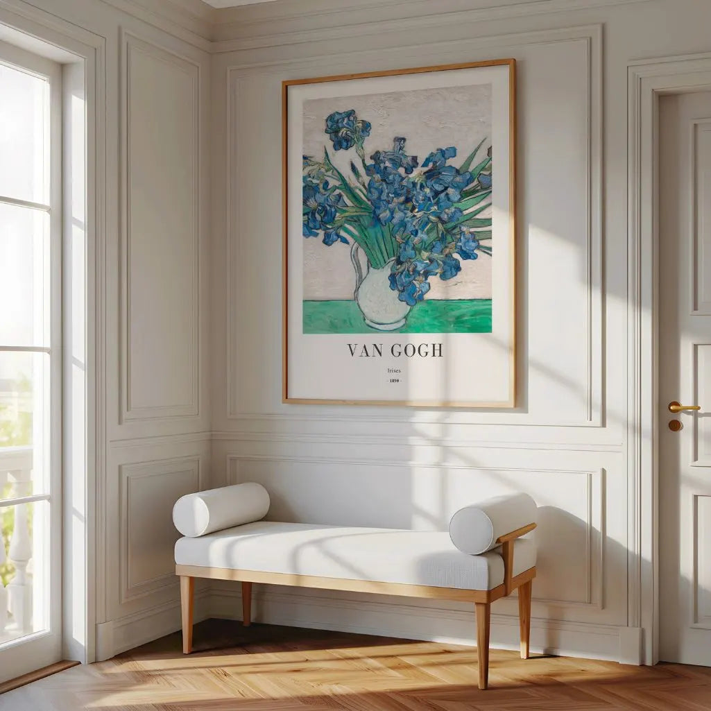 Vincent van Gogh – Blauwe irissen in een vaas Poster