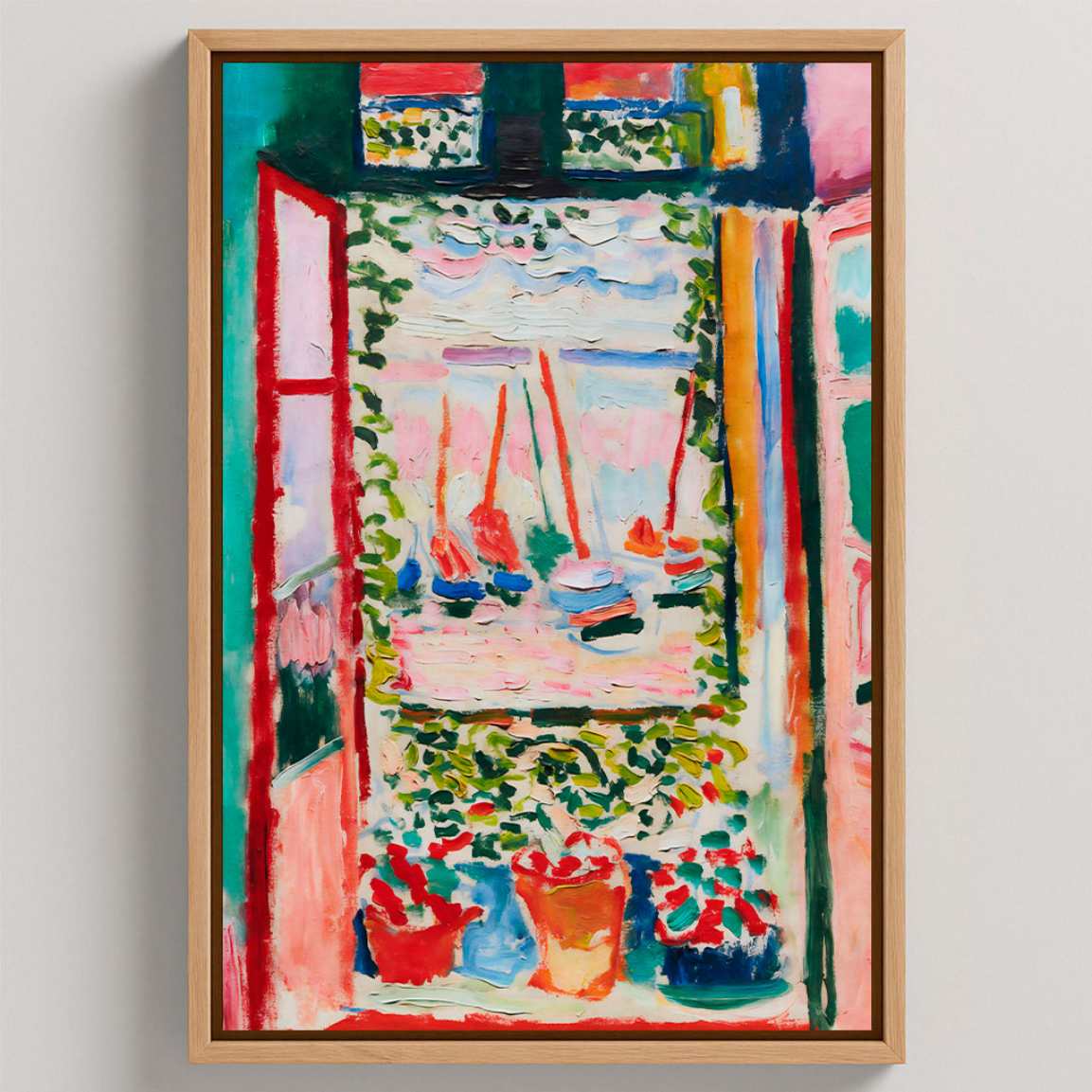 Ingelijst canvas – Het Open Raam