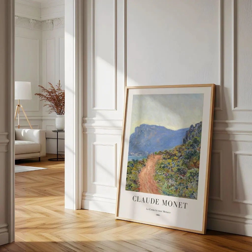 Claude Monet – La Corniche bij Monaco (1884) Poster