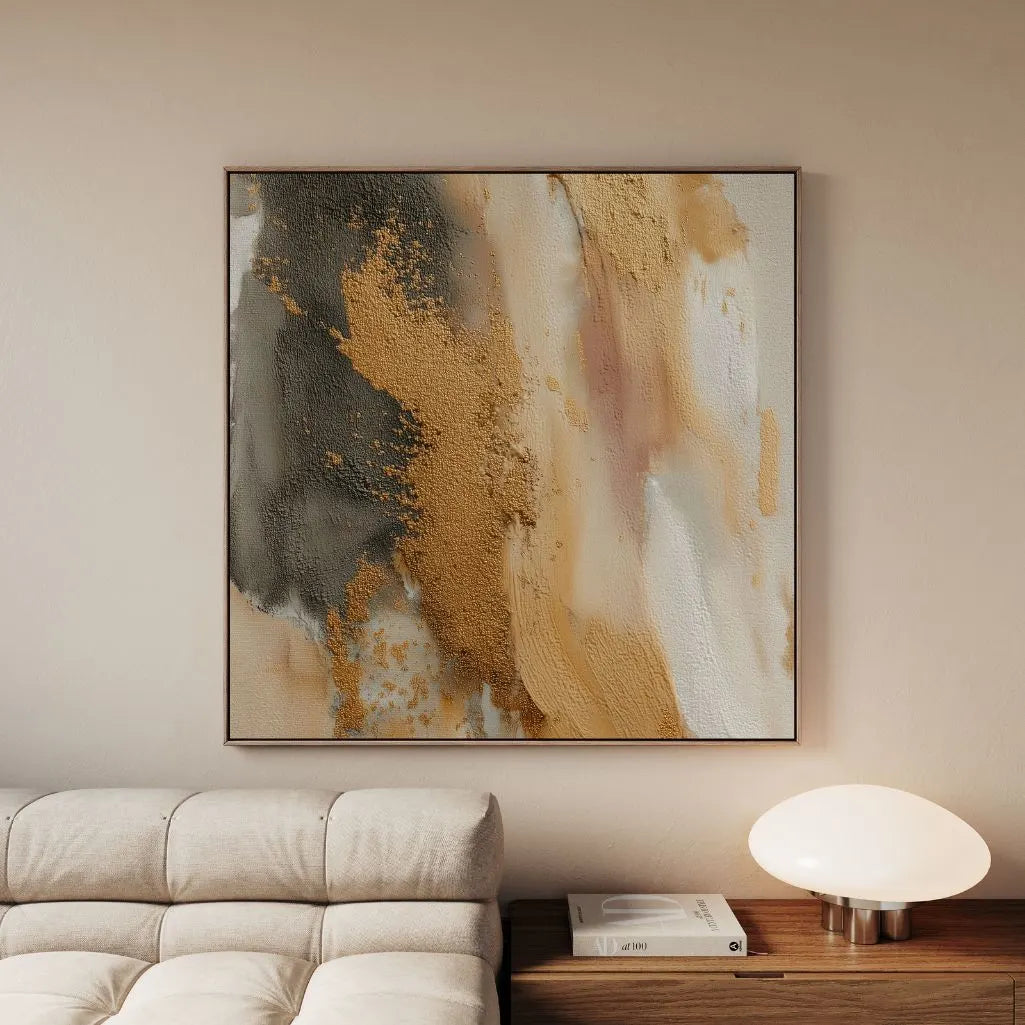 Ingelijst canvas – Gouden energie