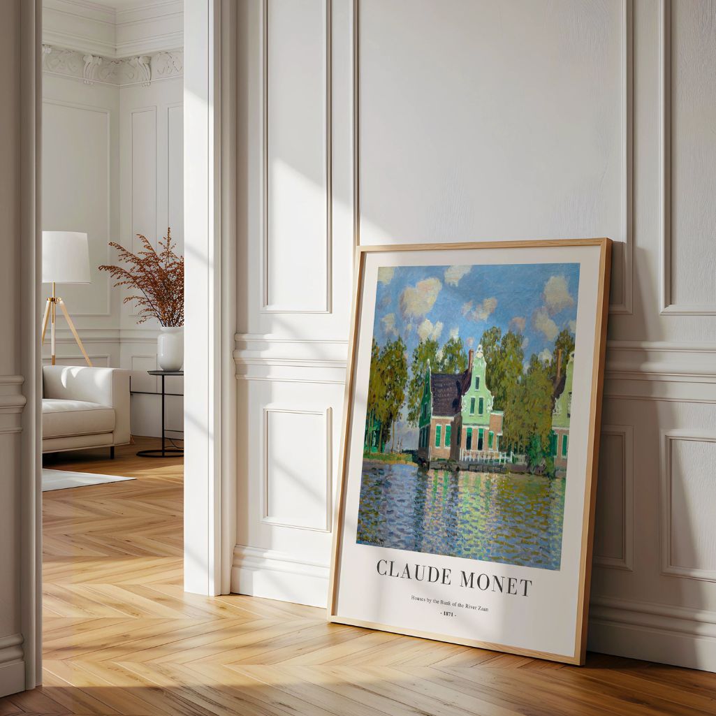 Claude Monet – Huizen aan de oever van de Zaan (1871) Poster