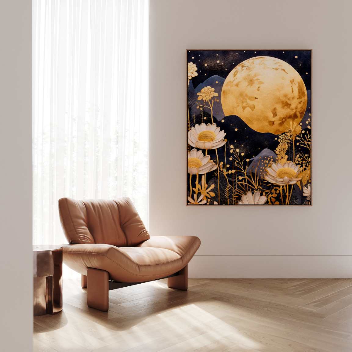 Ingelijst canvas - Japanse maantuin
