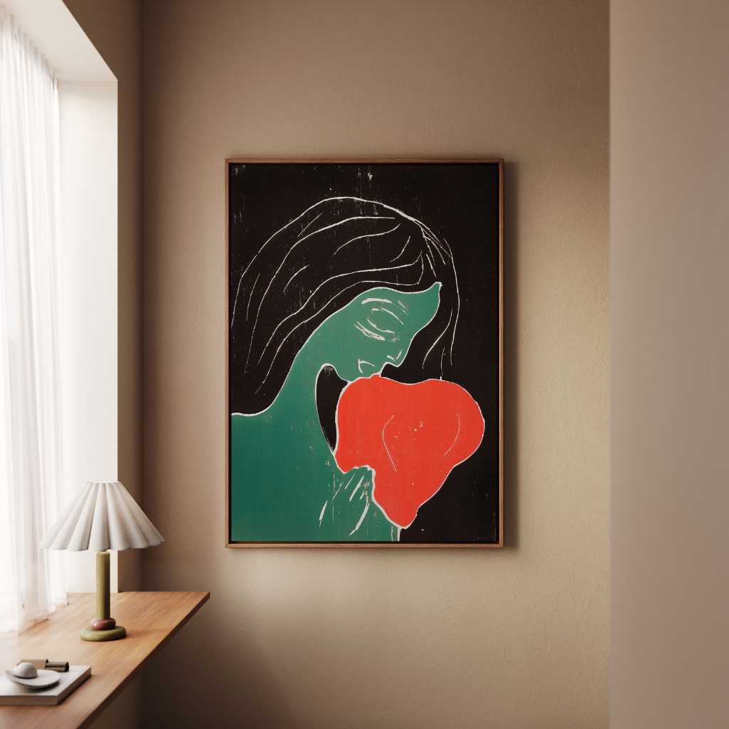 Ingelijst canvas – Twee harten