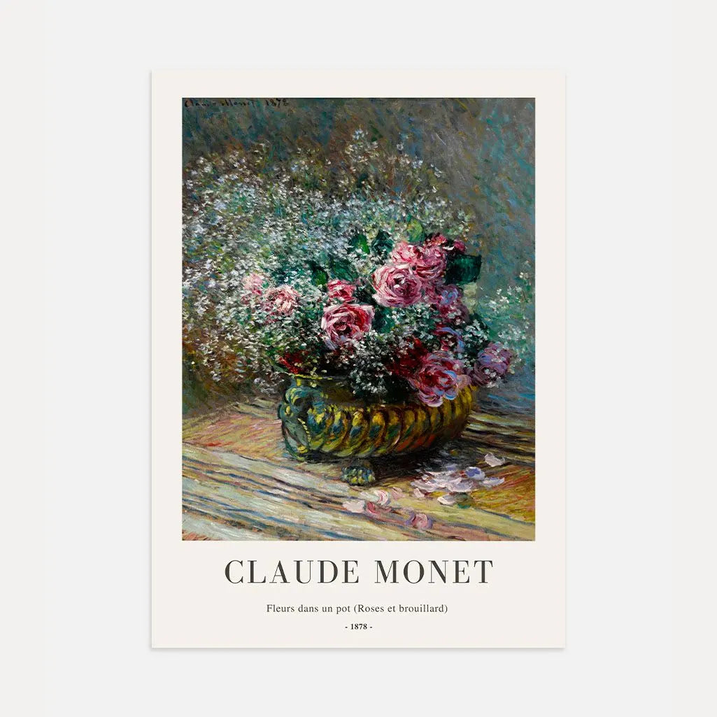 Claude Monet – Rozen in een pot Poster