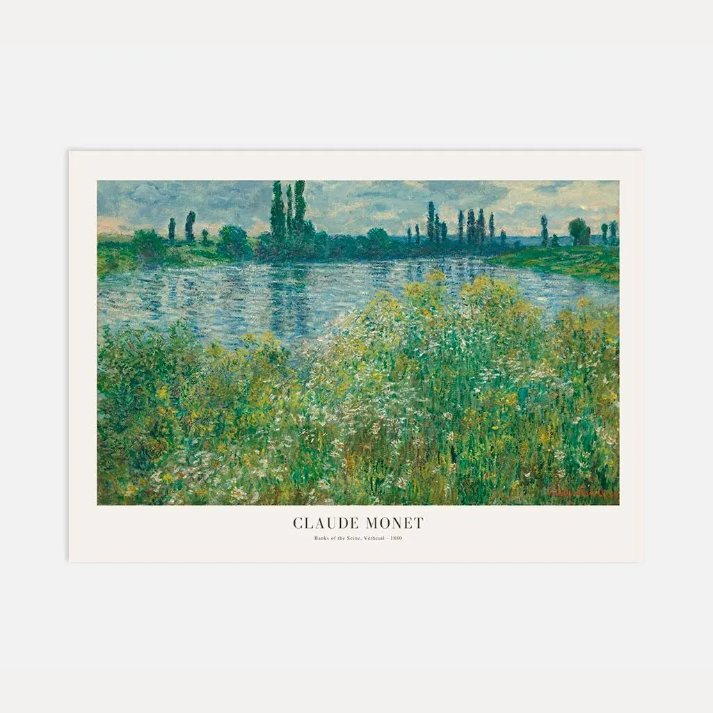 Claude Monet – Oevers van de Seine bij Vétheuil Poster