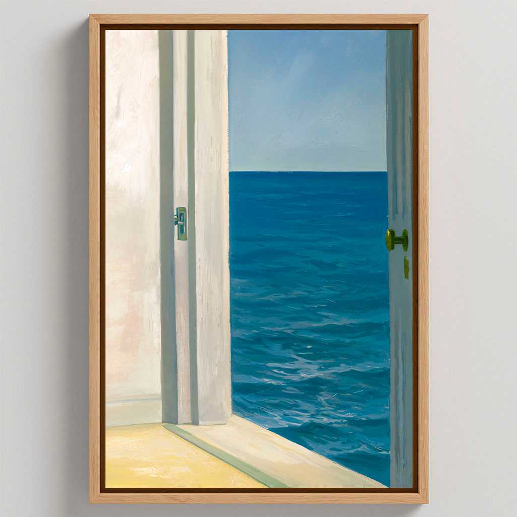 Ingelijst canvas – Kamers aan zee