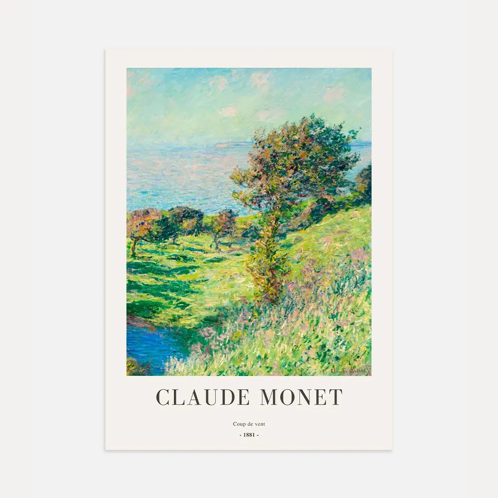 Claude Monet – Windvlaag (1881) Poster