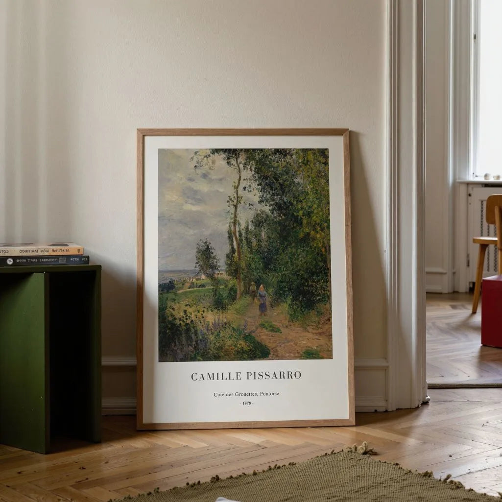 Camille Pissarro – Kust van de Grouettes, Pontoise Poster
