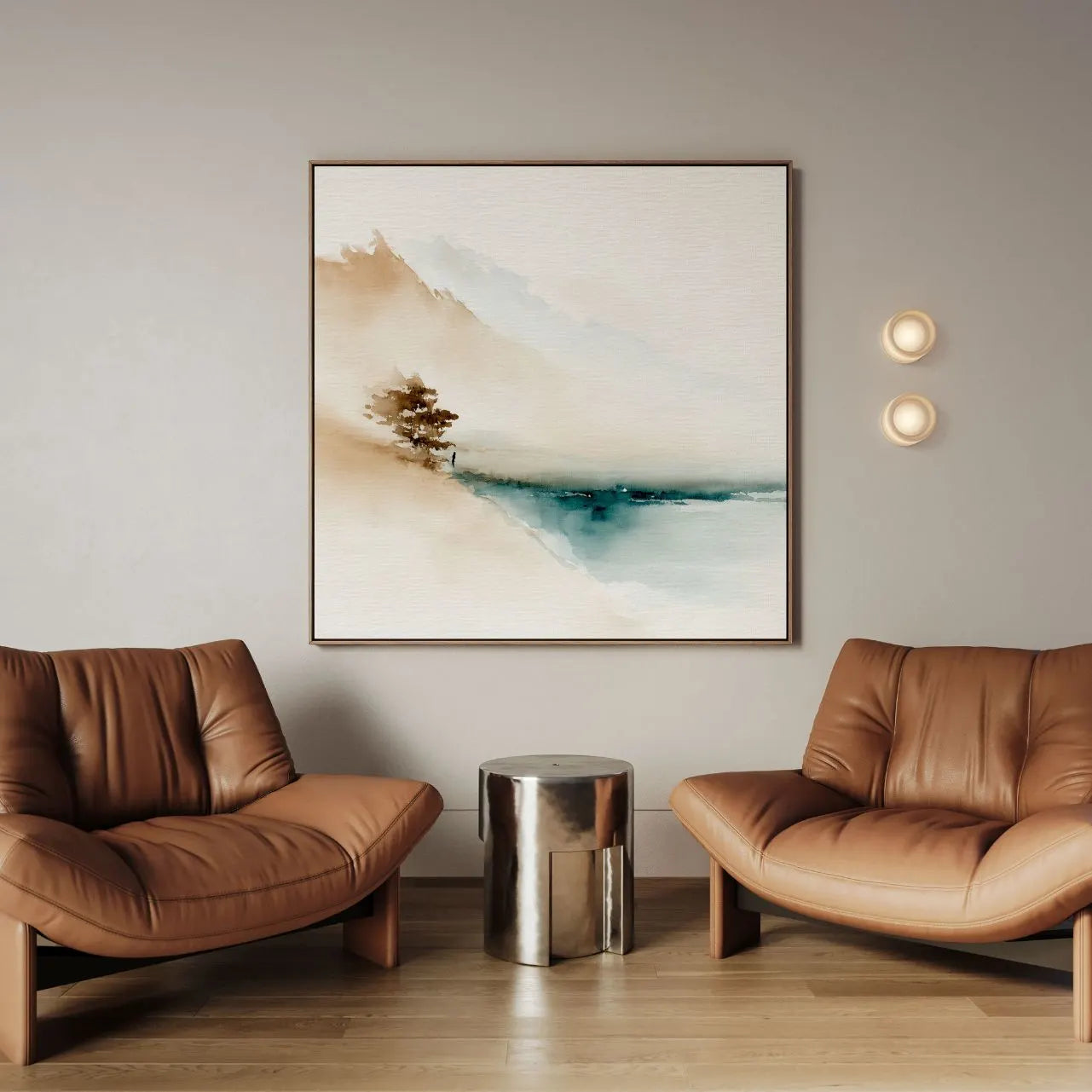 Ingelijst canvas – Stilte aan de oever
