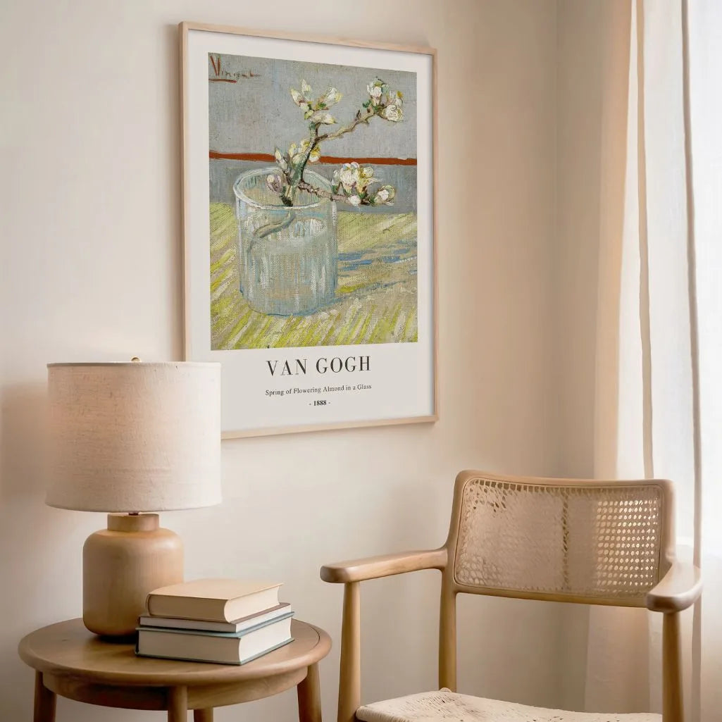 Vincent van Gogh Poster – Bloeiende amandeltak in glas