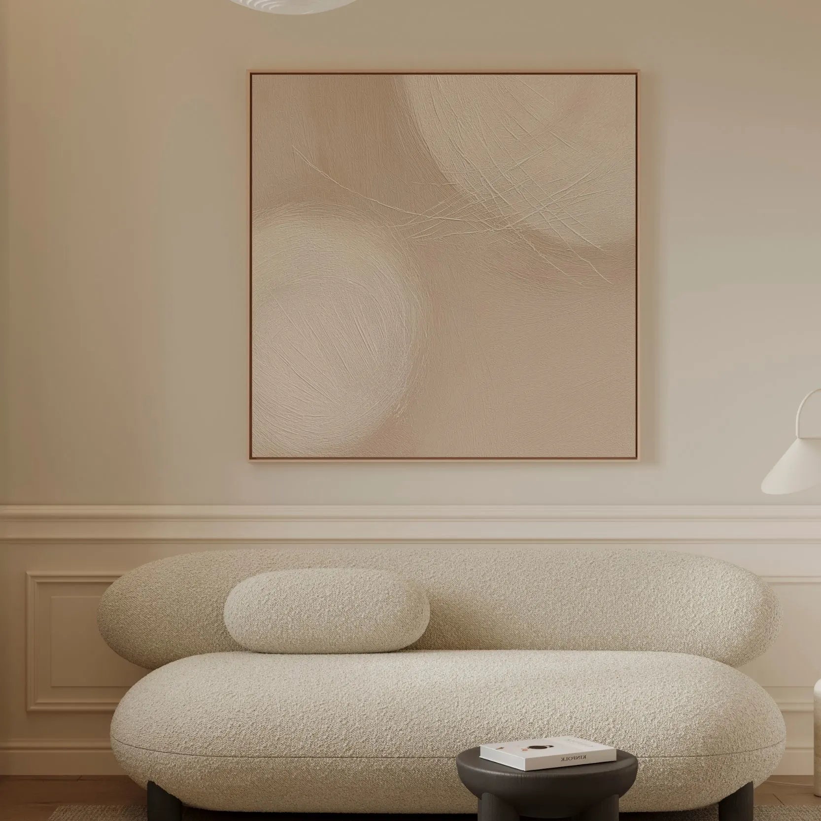 Ingelijst canvas – Beige harmonie